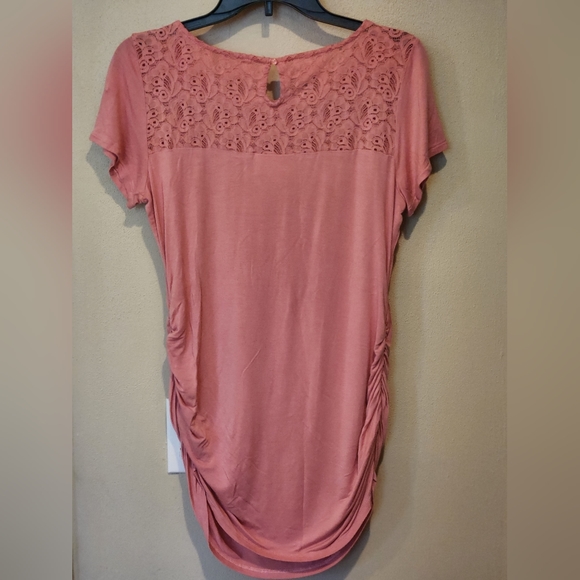 Motherhood maternity pink lace tshirts size m - Picture 3 of 6